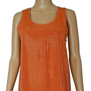 GUCCI Top, size S, peach studded, silk, Made in Italy, NWT, $960 retail